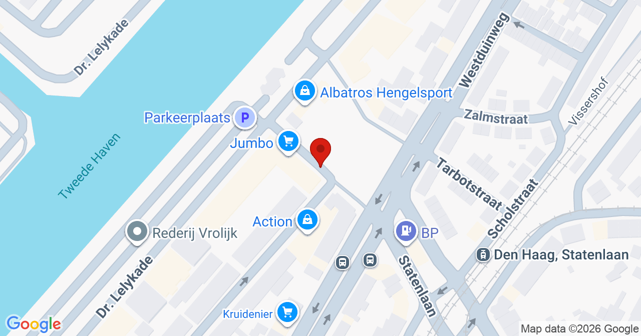 Kaart van het incident in 's-Gravenhage met de aanrijroutes van de gealarmeerde eenheden