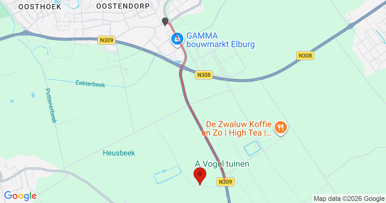 Kaart van het incident in 't Harde met de aanrijroutes van de gealarmeerde eenheden