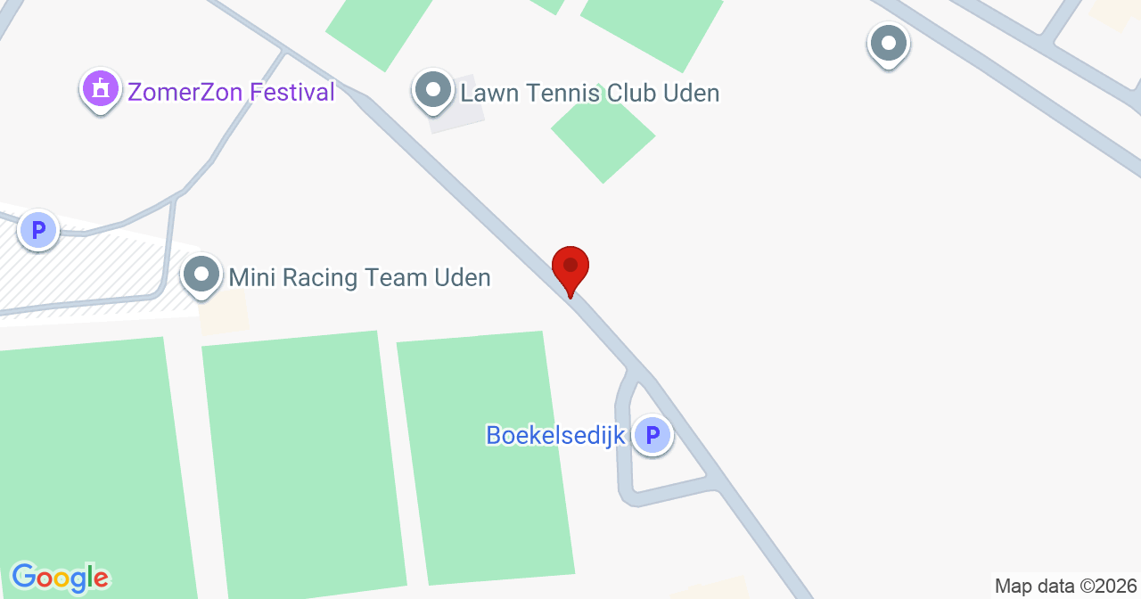 Kaart van het incident in Uden met de aanrijroutes van de gealarmeerde eenheden