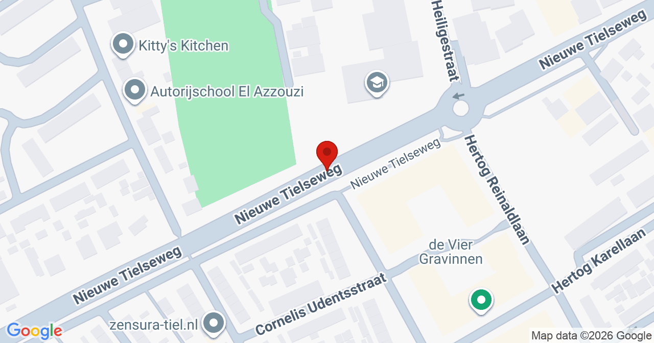 Kaart van het incident in Tiel met de aanrijroutes van de gealarmeerde eenheden
