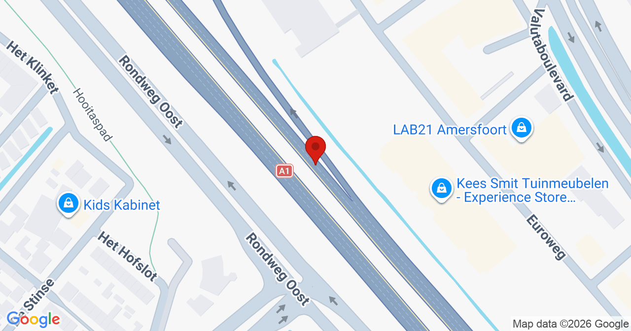 Kaart van het incident in Amersfoort met de aanrijroutes van de gealarmeerde eenheden