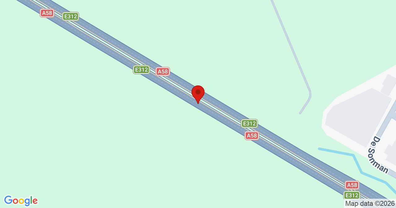 Kaart van het incident in Moergestel met de aanrijroutes van de gealarmeerde eenheden