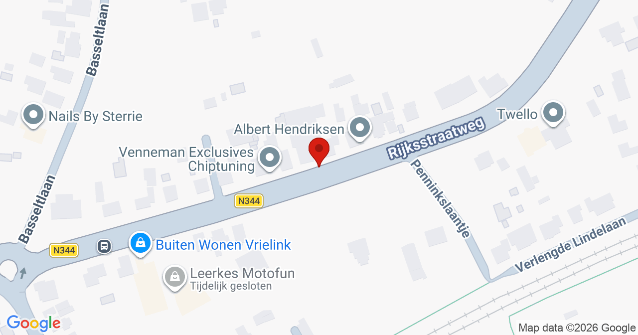 Kaart van het incident in Twello met de aanrijroutes van de gealarmeerde eenheden