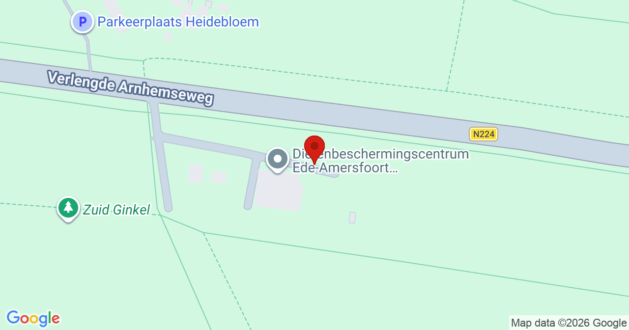 Kaart van het incident in Ede met de aanrijroutes van de gealarmeerde eenheden