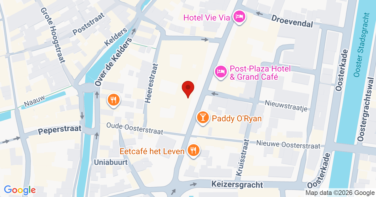 Kaart van het incident in Leeuwarden met de aanrijroutes van de gealarmeerde eenheden