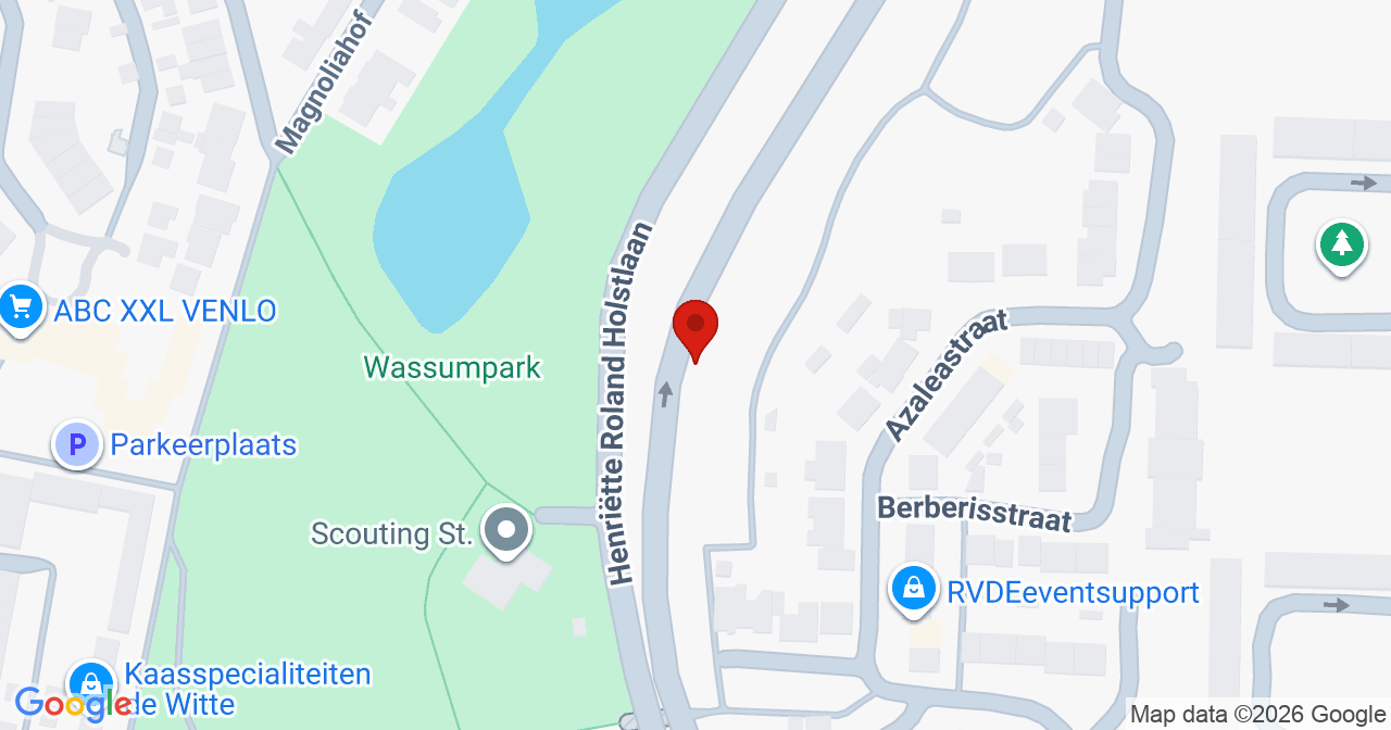 Kaart van het incident in Venlo met de aanrijroutes van de gealarmeerde eenheden