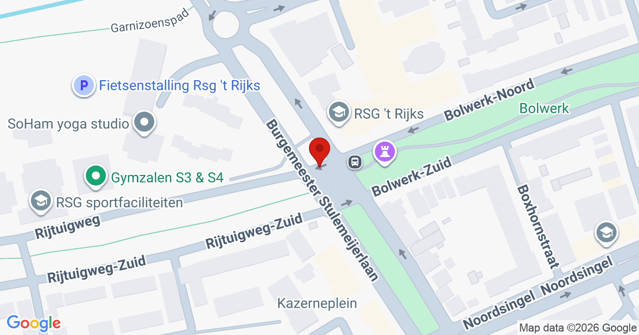 Kaart van het incident in Bergen op Zoom met de aanrijroutes van de gealarmeerde eenheden