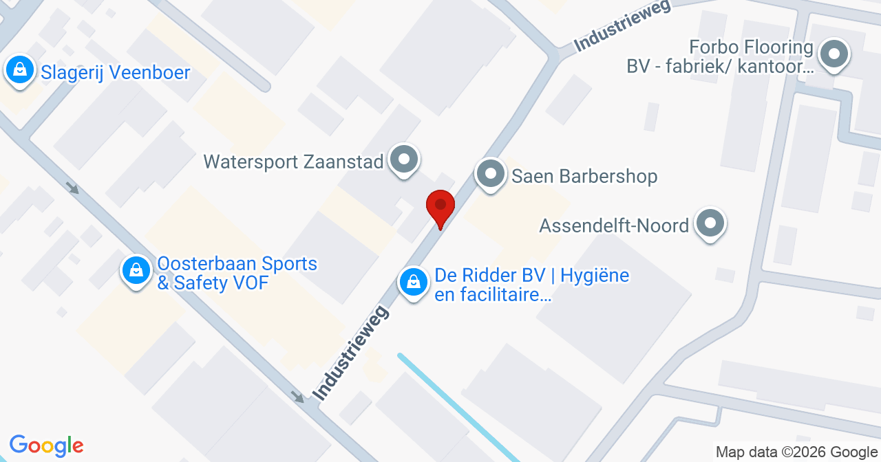Kaart van het incident in Assendelft met de aanrijroutes van de gealarmeerde eenheden
