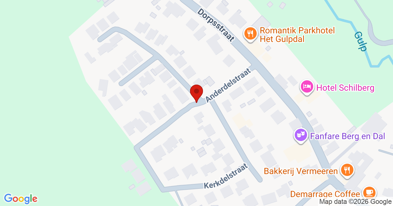 Kaart van het incident in Slenaken met de aanrijroutes van de gealarmeerde eenheden