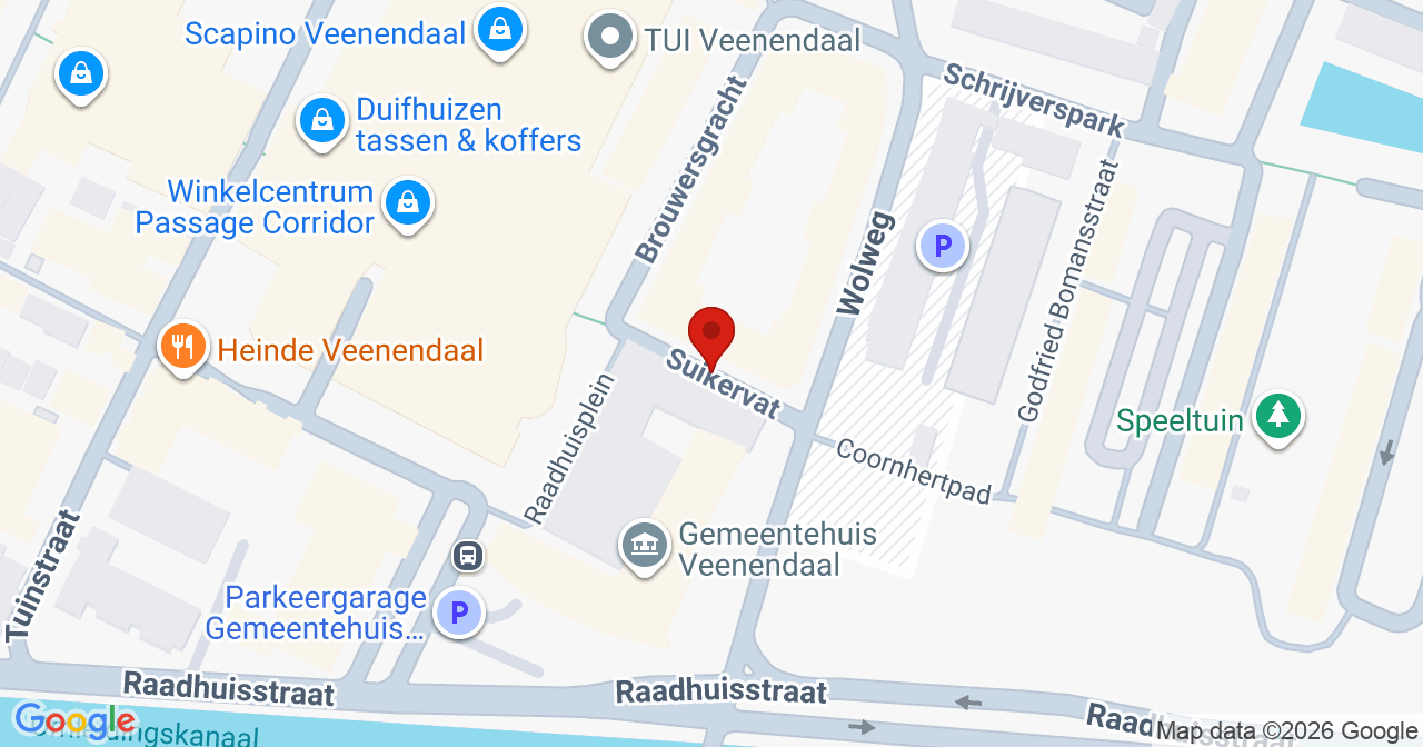 Kaart van het incident in Veenendaal met de aanrijroutes van de gealarmeerde eenheden