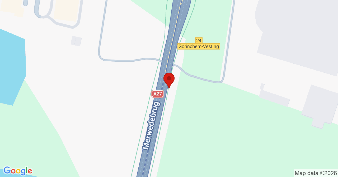 Kaart van het incident in Gorinchem met de aanrijroutes van de gealarmeerde eenheden