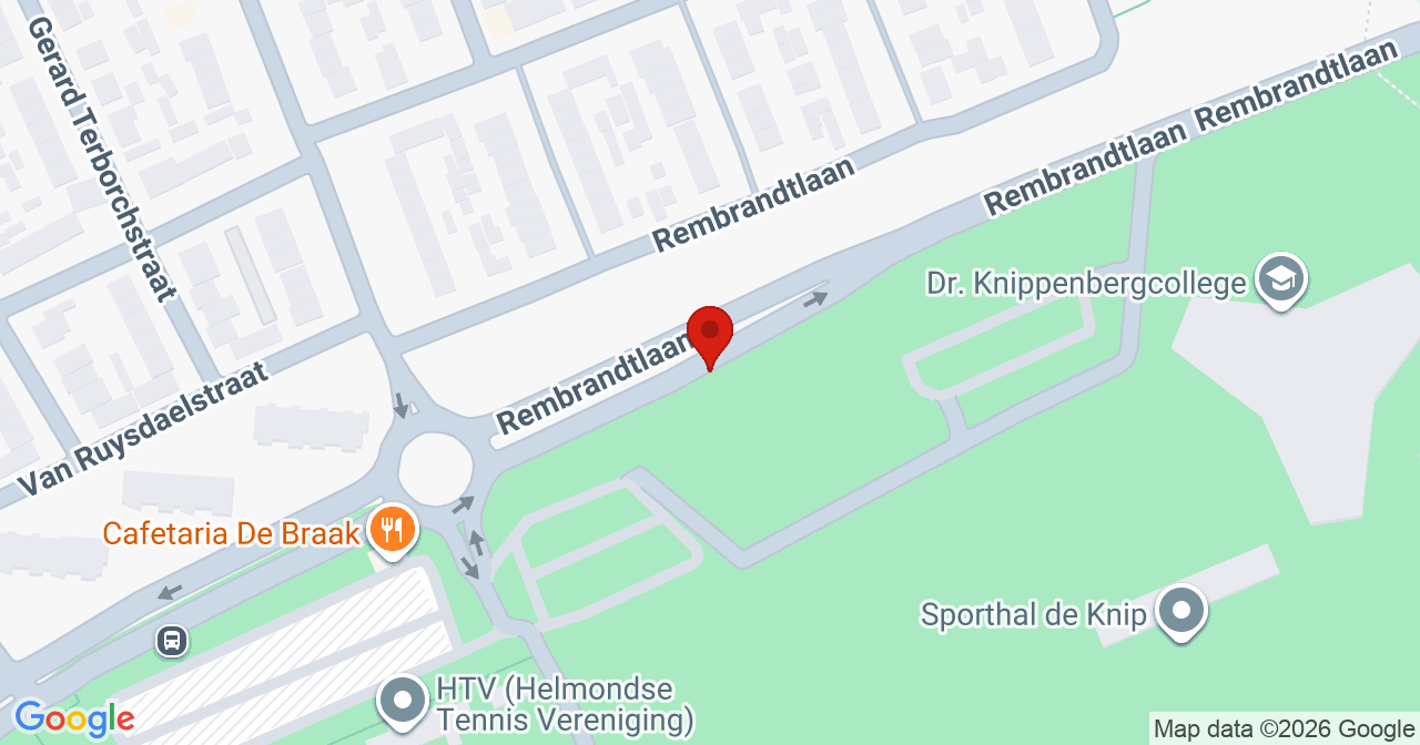 Kaart van het incident in Helmond met de aanrijroutes van de gealarmeerde eenheden