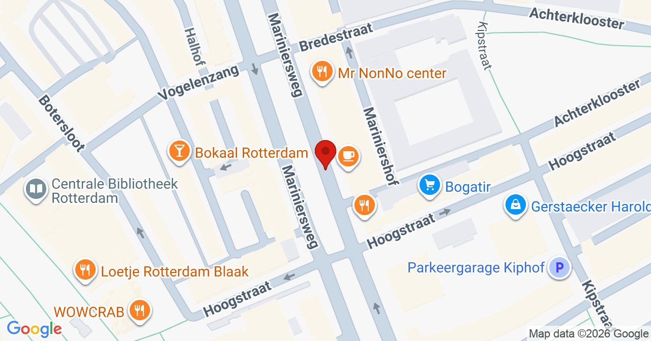 Kaart van het incident in Rotterdam met de aanrijroutes van de gealarmeerde eenheden