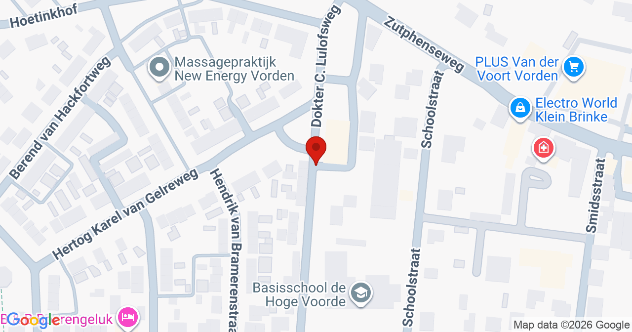 Kaart van het incident in Vorden met de aanrijroutes van de gealarmeerde eenheden