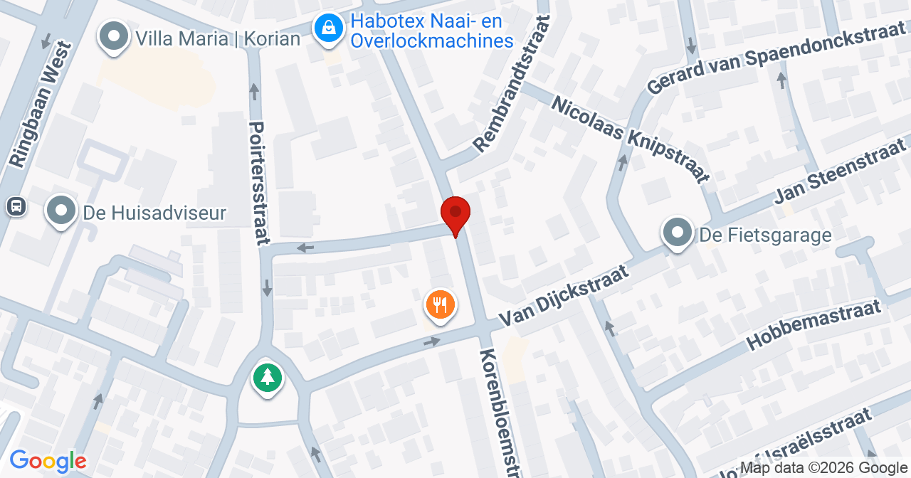 Kaart van het incident in Tilburg met de aanrijroutes van de gealarmeerde eenheden