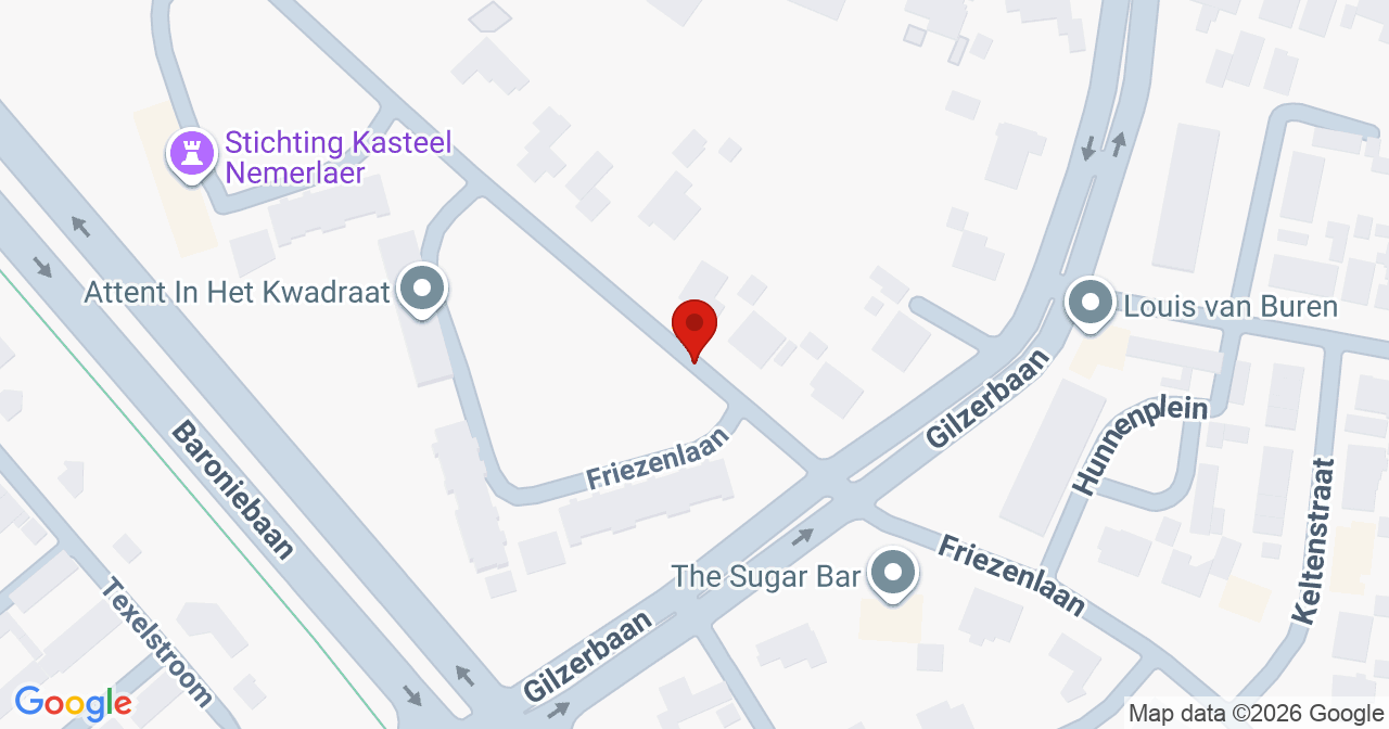 Kaart van het incident in Tilburg met de aanrijroutes van de gealarmeerde eenheden