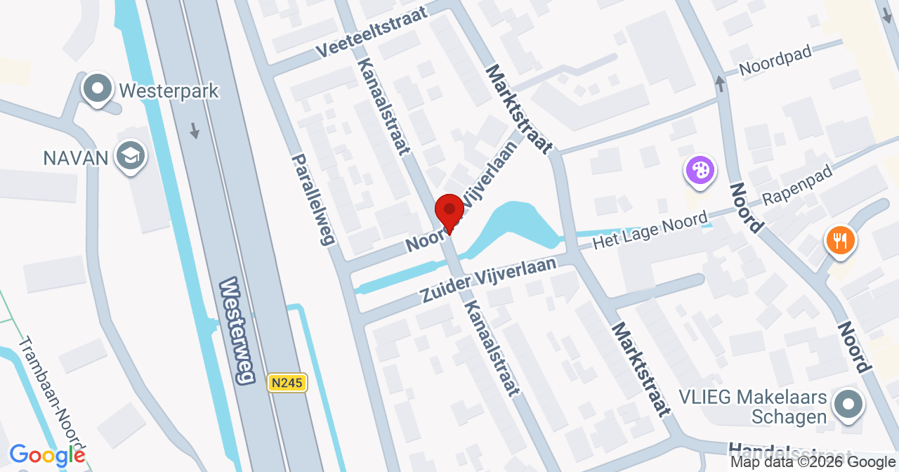 Kaart van het incident in Schagen met de aanrijroutes van de gealarmeerde eenheden