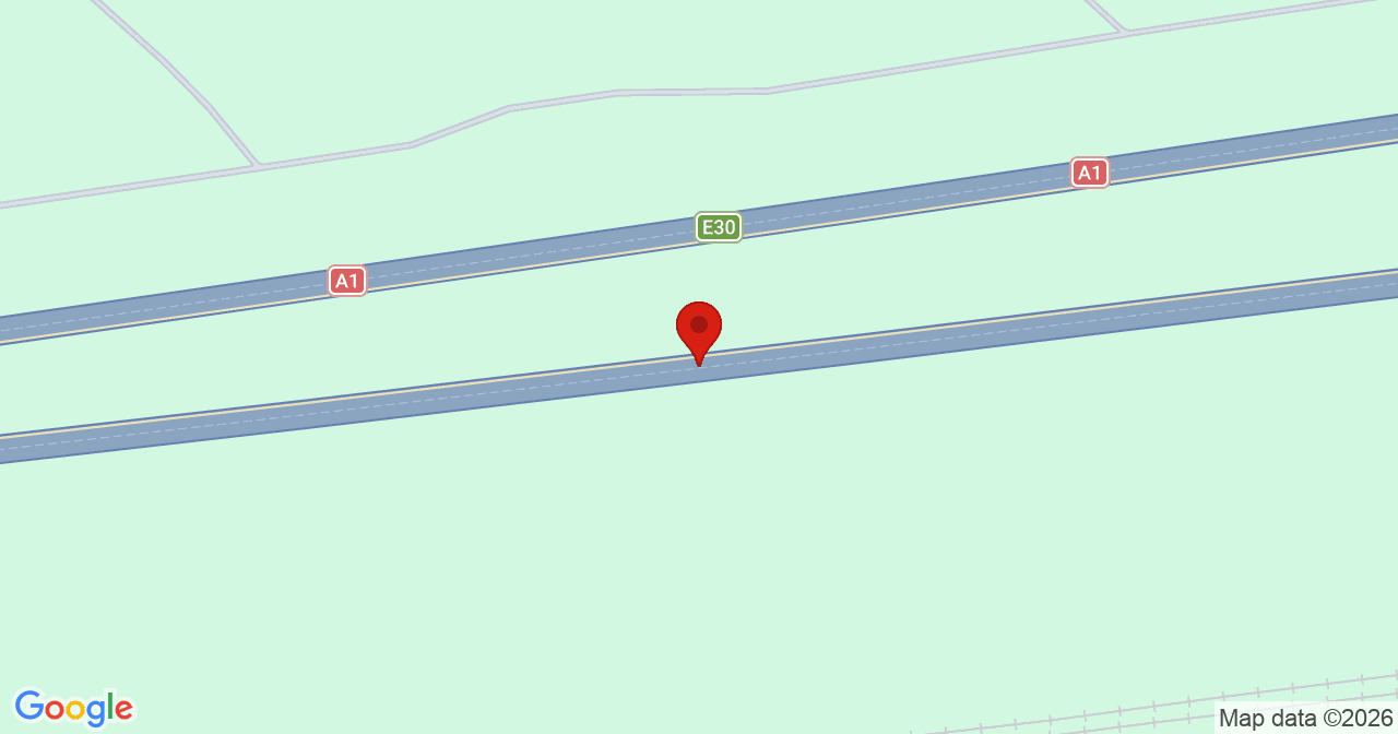 Kaart van het incident in Stroe met de aanrijroutes van de gealarmeerde eenheden