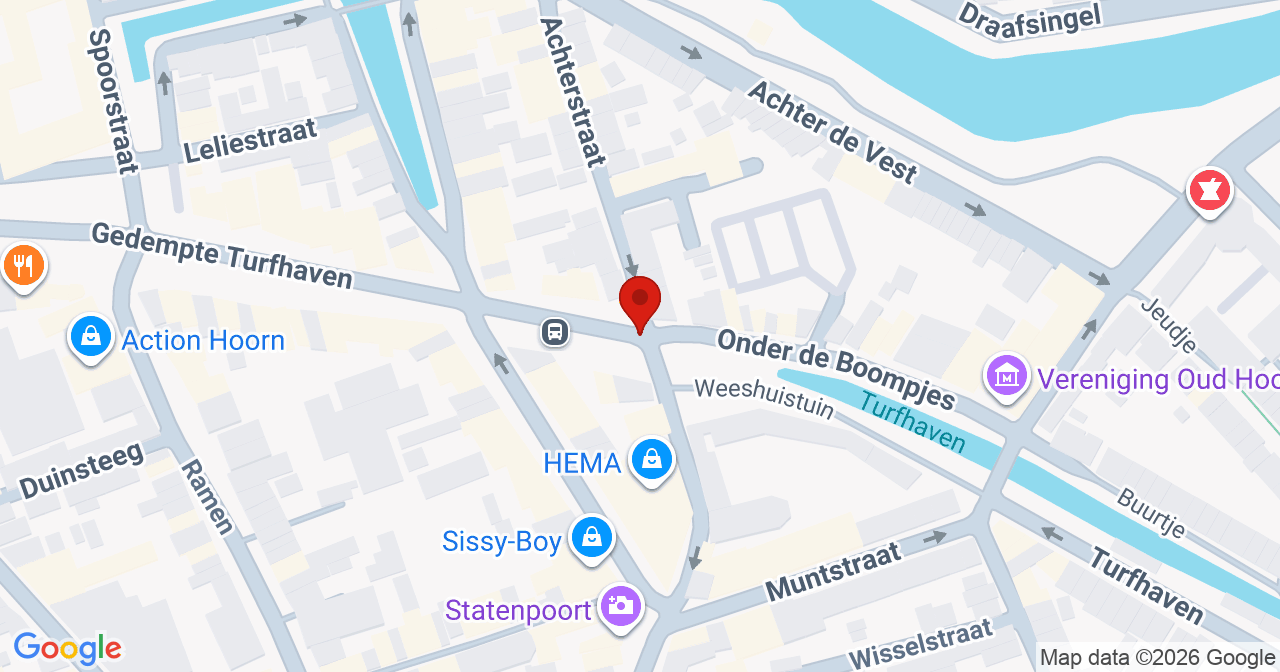 Kaart van het incident in Hoorn NH met de aanrijroutes van de gealarmeerde eenheden