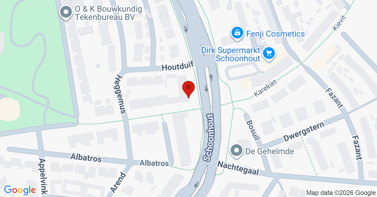 Kaart van het incident in Etten-Leur met de aanrijroutes van de gealarmeerde eenheden