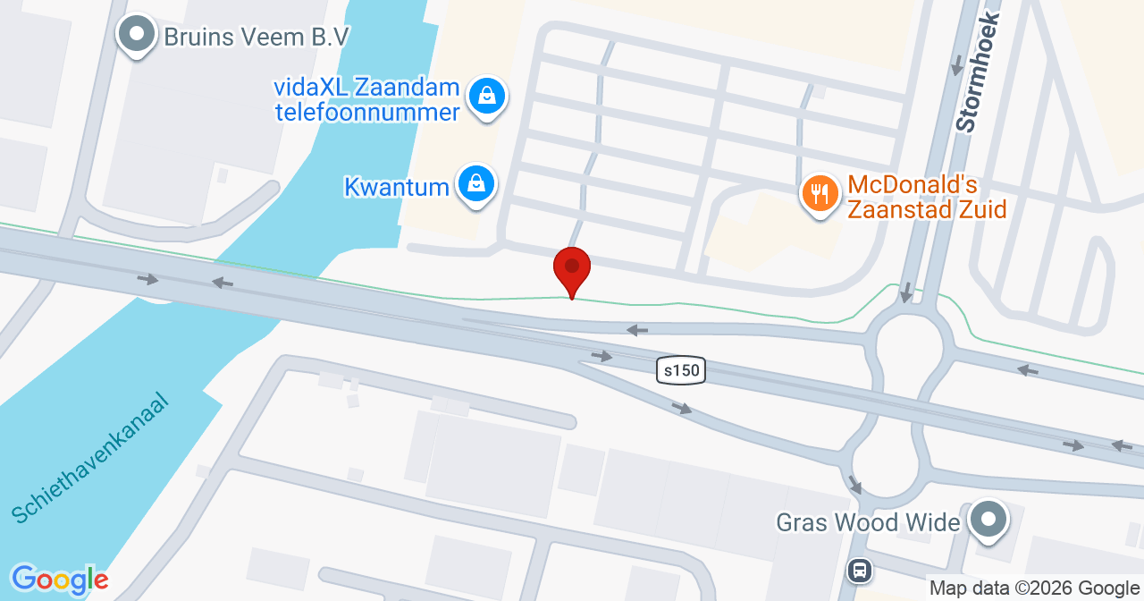 Kaart van het incident in Zaandam met de aanrijroutes van de gealarmeerde eenheden