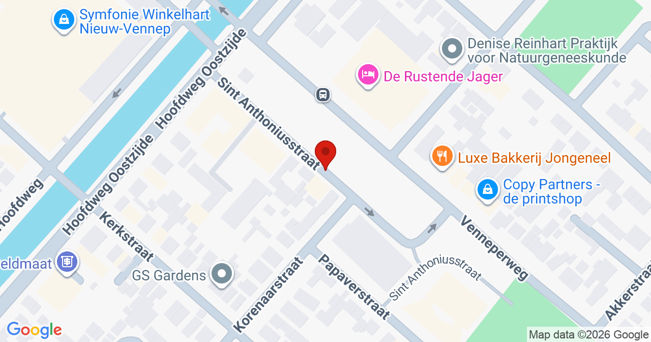 Kaart van het incident in Nieuw-Vennep met de aanrijroutes van de gealarmeerde eenheden