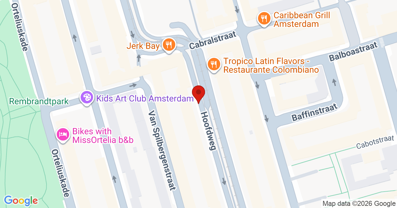 Kaart van het incident in Amsterdam met de aanrijroutes van de gealarmeerde eenheden