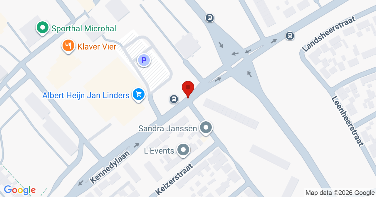 Kaart van het incident in Brunssum met de aanrijroutes van de gealarmeerde eenheden