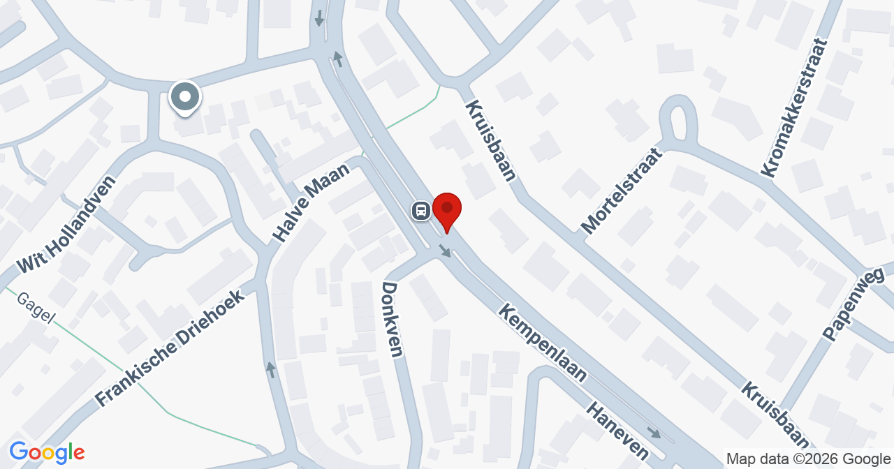 Kaart van het incident in Goirle met de aanrijroutes van de gealarmeerde eenheden