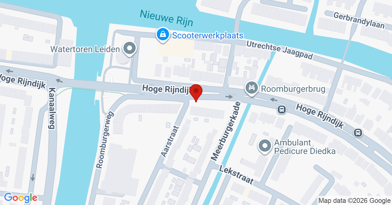 Kaart van het incident in Leiden met de aanrijroutes van de gealarmeerde eenheden