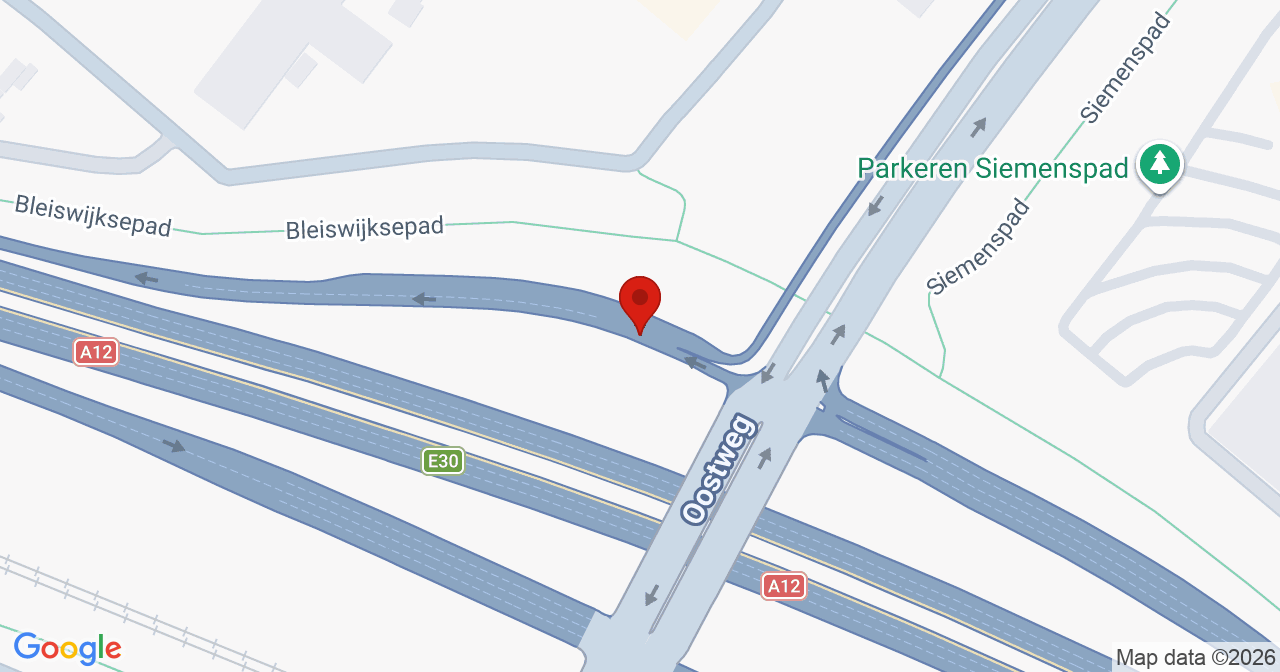 Kaart van het incident in Zoetermeer met de aanrijroutes van de gealarmeerde eenheden
