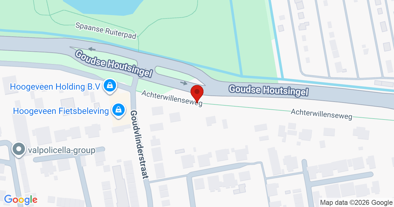 Kaart van het incident in Gouda met de aanrijroutes van de gealarmeerde eenheden
