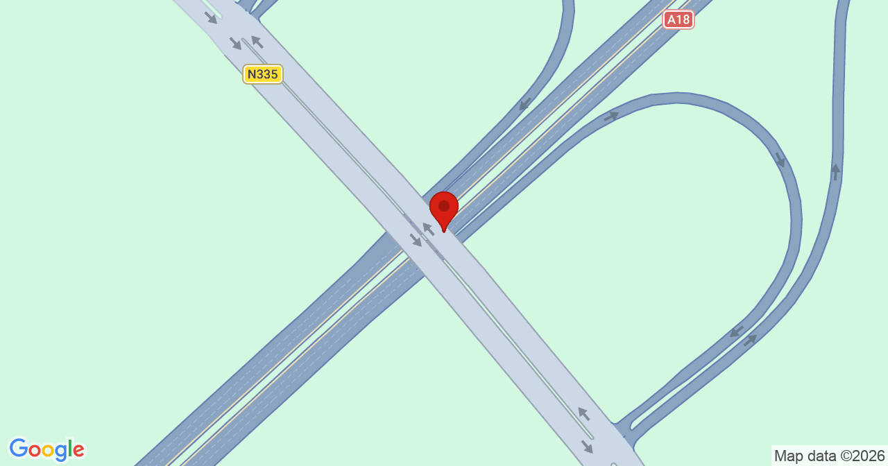 Kaart van het incident in Didam met de aanrijroutes van de gealarmeerde eenheden