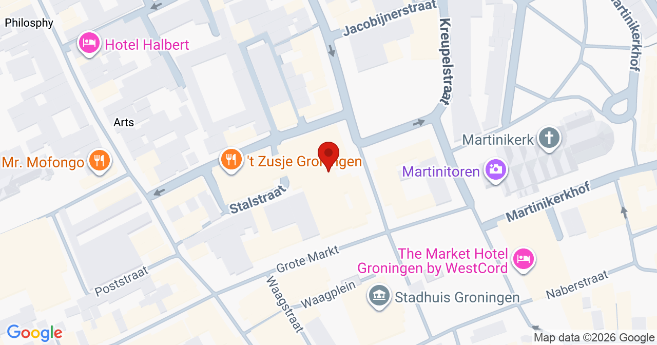 Kaart van het incident in Groningen met de aanrijroutes van de gealarmeerde eenheden