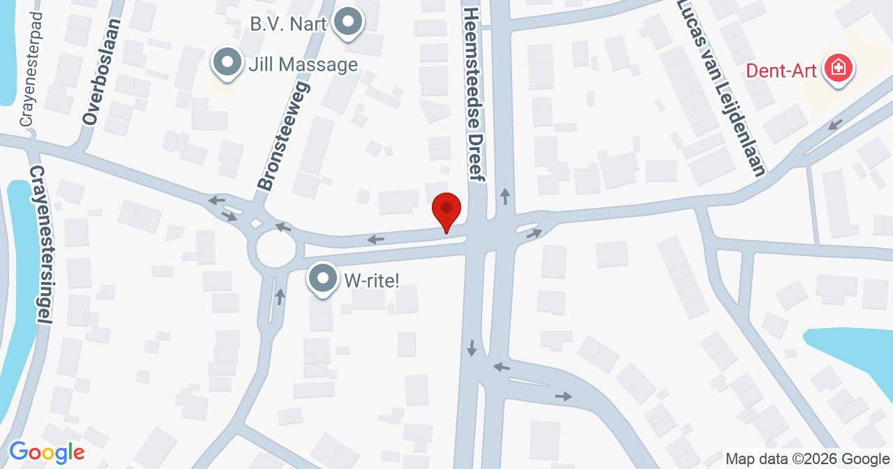 Kaart van het incident in Heemstede met de aanrijroutes van de gealarmeerde eenheden