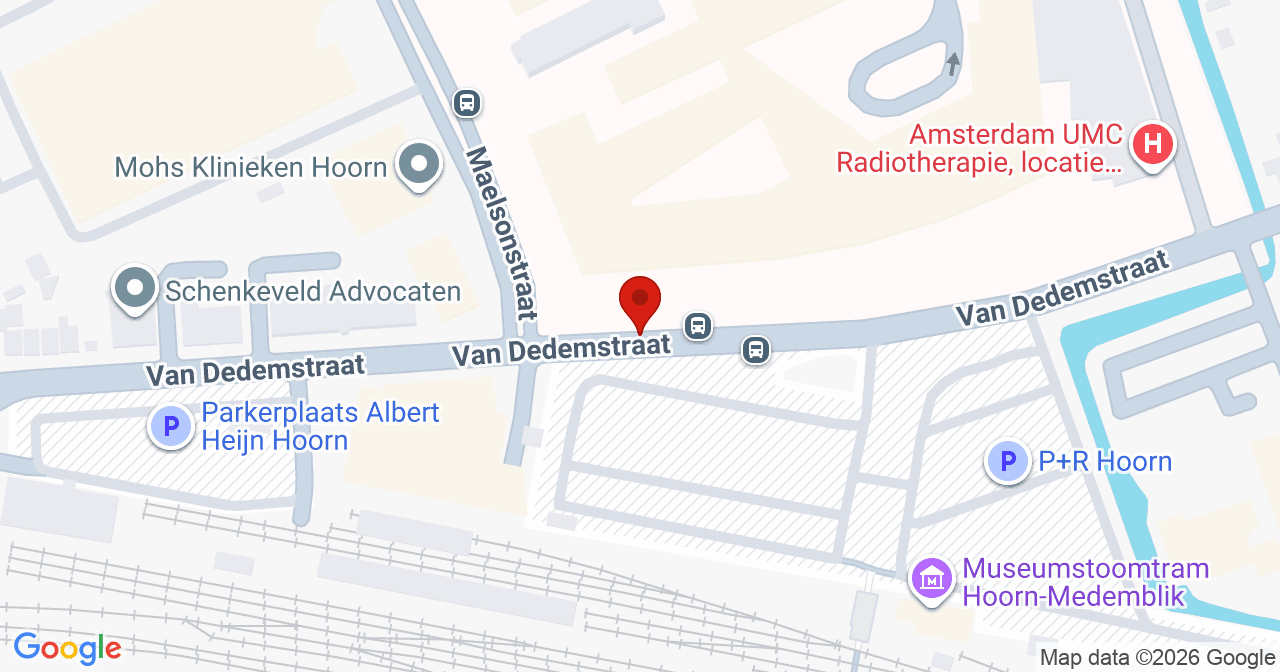 Kaart van het incident in Hoorn NH met de aanrijroutes van de gealarmeerde eenheden