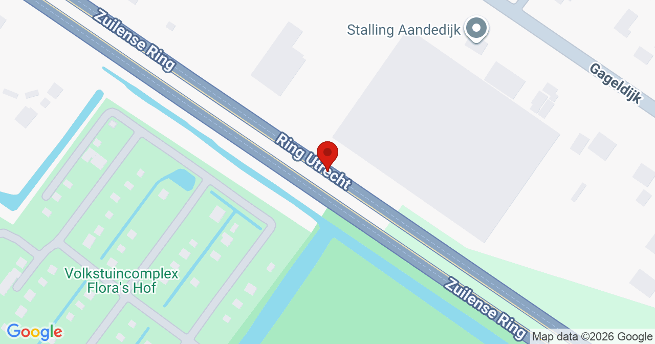 Kaart van het incident in Utrecht met de aanrijroutes van de gealarmeerde eenheden