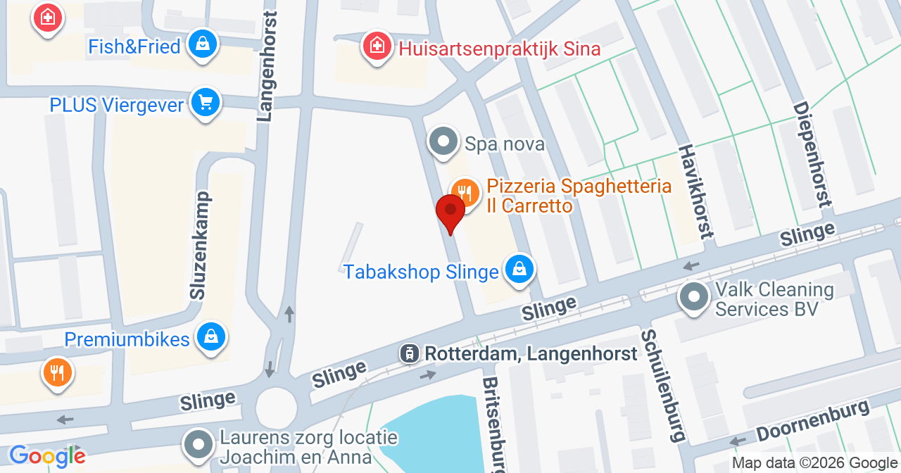 Kaart van het incident in Rotterdam met de aanrijroutes van de gealarmeerde eenheden