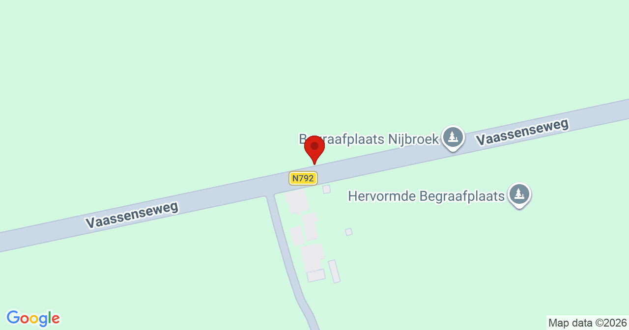 Kaart van het incident in Nijbroek met de aanrijroutes van de gealarmeerde eenheden
