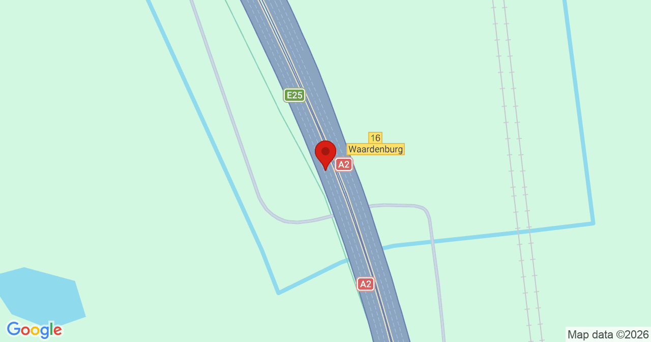 Kaart van het incident in Waardenburg met de aanrijroutes van de gealarmeerde eenheden