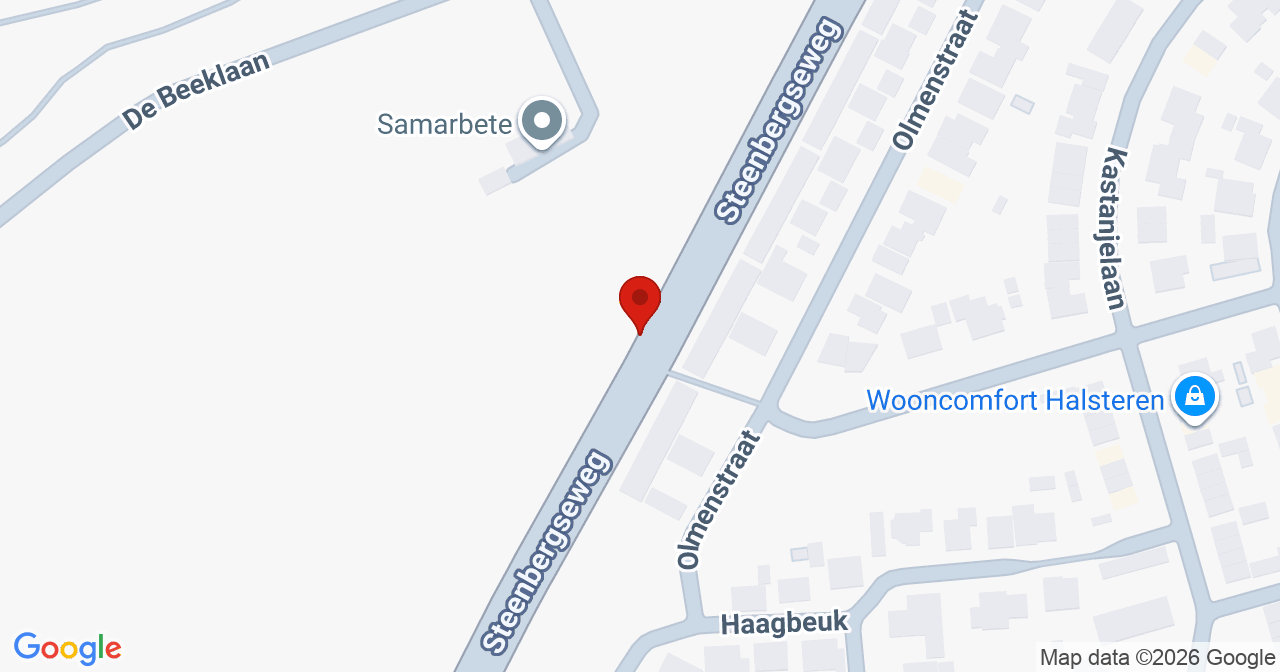 Kaart van het incident in Halsteren met de aanrijroutes van de gealarmeerde eenheden