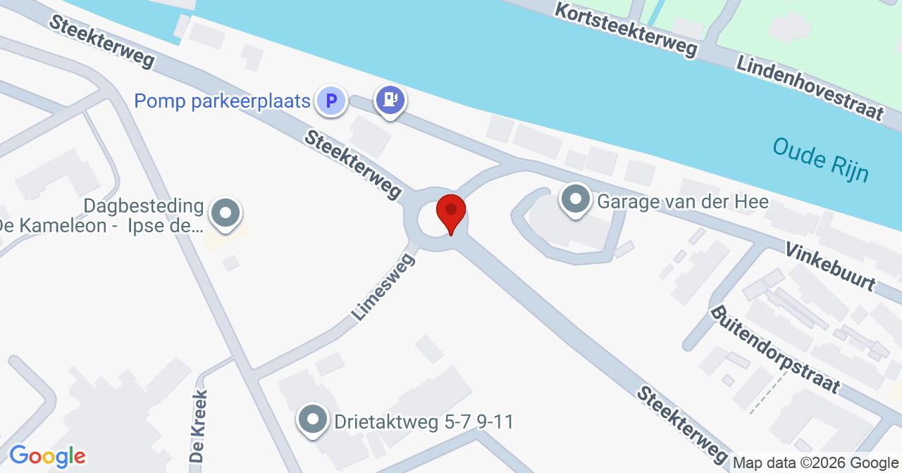 Kaart van het incident in Alphen aan den Rijn met de aanrijroutes van de gealarmeerde eenheden