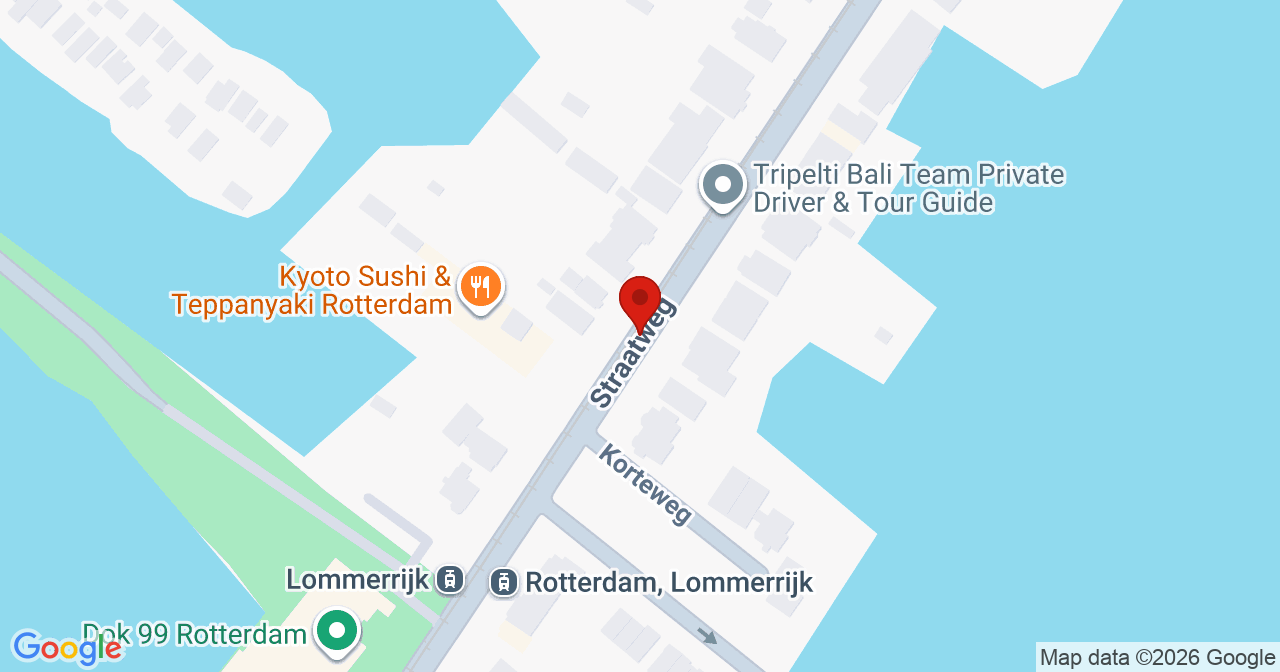 Kaart van het incident in Rotterdam met de aanrijroutes van de gealarmeerde eenheden