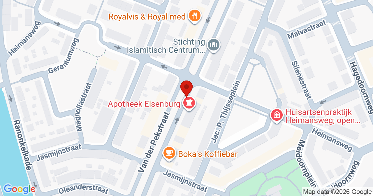 Kaart van het incident in Amsterdam met de aanrijroutes van de gealarmeerde eenheden