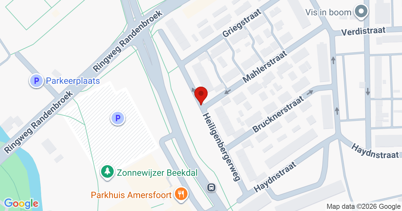 Kaart van het incident in Amersfoort met de aanrijroutes van de gealarmeerde eenheden