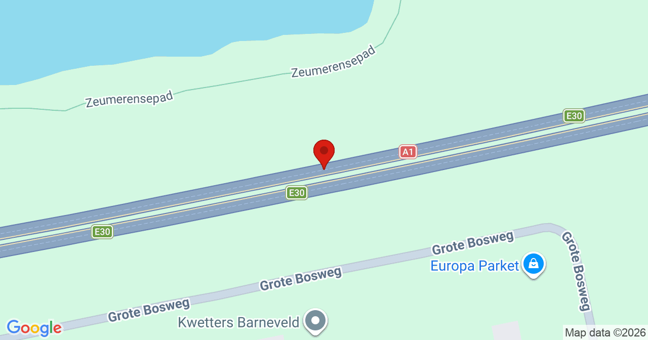 Kaart van het incident in Voorthuizen met de aanrijroutes van de gealarmeerde eenheden