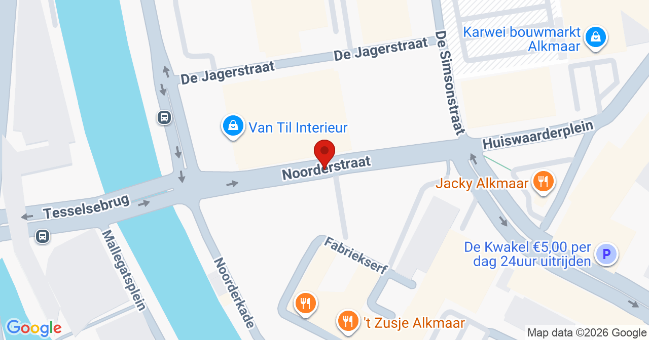 Kaart van het incident in Alkmaar met de aanrijroutes van de gealarmeerde eenheden