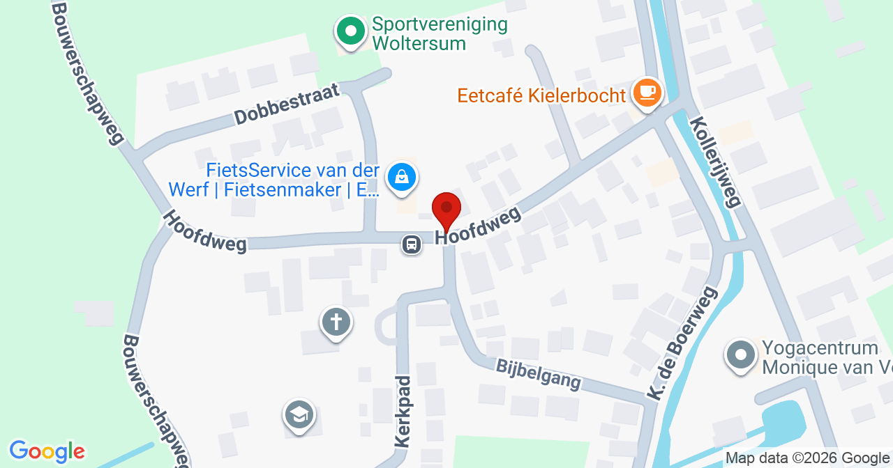Kaart van het incident in Woltersum met de aanrijroutes van de gealarmeerde eenheden