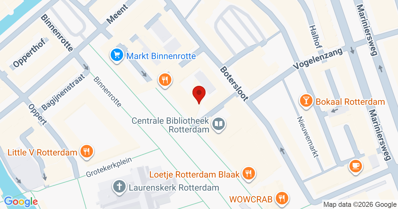 Kaart van het incident in Rotterdam met de aanrijroutes van de gealarmeerde eenheden
