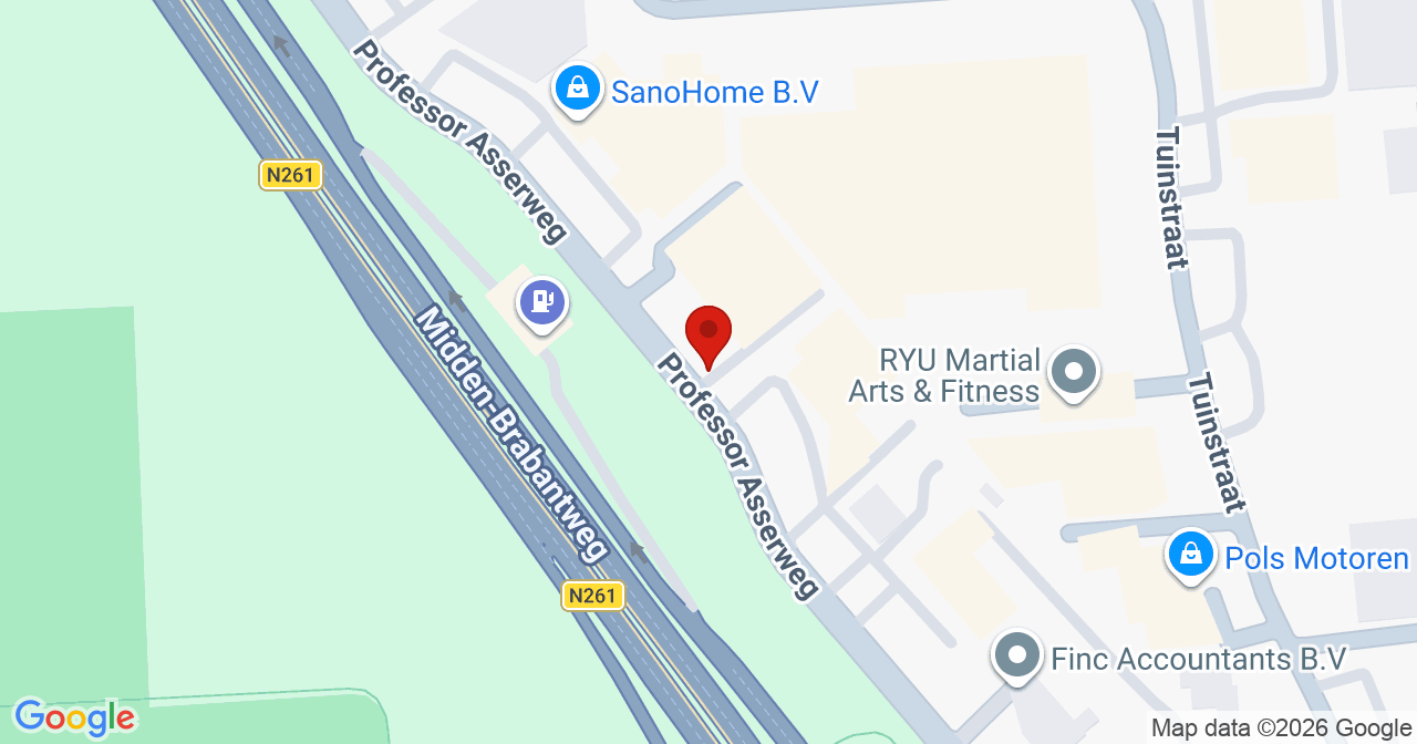 Kaart van het incident in Waalwijk met de aanrijroutes van de gealarmeerde eenheden